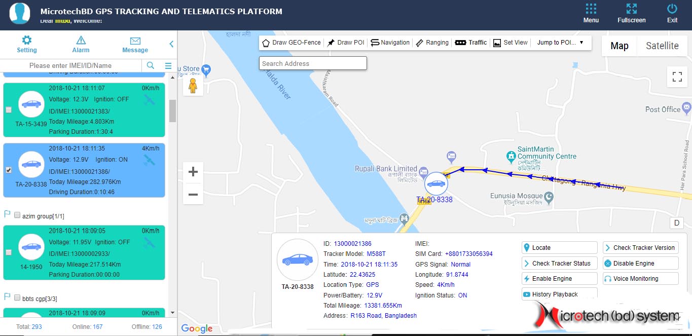 Real Time GPS Tracking System Online Monitoring
